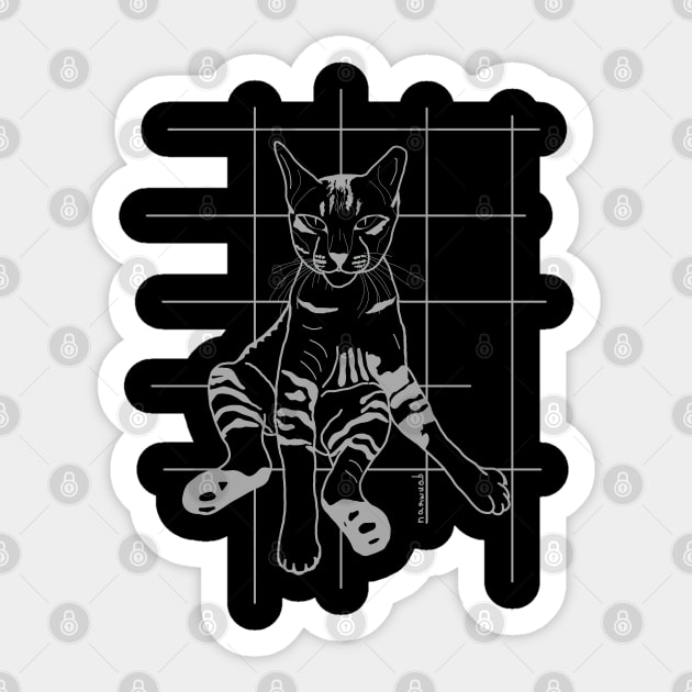 Koji the Singaporean Street Cat Sticker by Namwuob